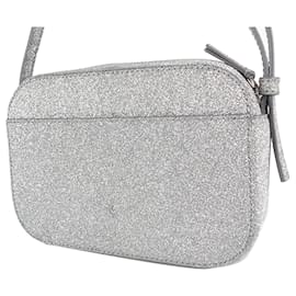 Balenciaga-Balenciaga Silver Glitter Everyday XS Camera Bag-Silvery