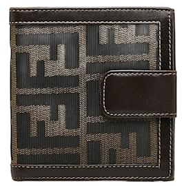Fendi-Fendi Brown Zucca Bifold wallet-Brown