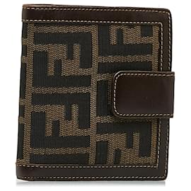 Fendi-Fendi Brown Zucca Bifold wallet-Brown