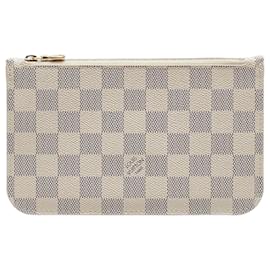 Louis Vuitton-Louis Vuitton Pochette Damier Azur Neverfull Branca-Branco
