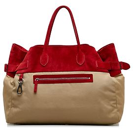 The Row Margaux en toile et daim marron 17 Marron Beige Autre