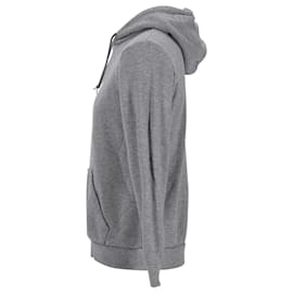 Autre Marque-Adidas Logo Hoodie in Grey Cotton-Grey