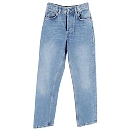 Reformation-Reformation Cynthia High Rise Jeans in Blue Cotton-Blue,Light blue