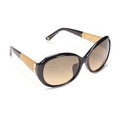 Gucci-Gucci – Übergroße getönte Sonnenbrille aus Kunststoff in gutem Zustand-Schwarz
