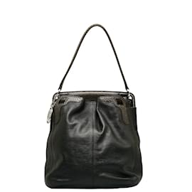 Cartier-Cartier Leather Shoulder Bag Leather Shoulder Bag in Good condition-Black