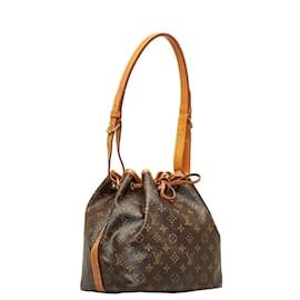 Louis Vuitton-Louis Vuitton Monogram Petit Noe Sac à bandoulière en toile M42226 en bon état-Marron