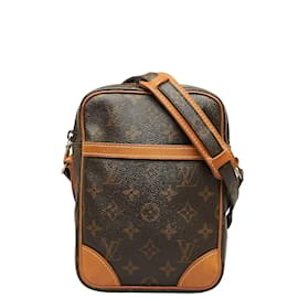 Louis Vuitton-Bolso bandolera de lona Danubio con monograma de Louis Vuitton M45266 en buen estado-Castaño