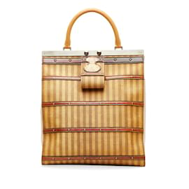 Louis Vuitton-Louis Vuitton Limited Edition Crown Frame Time Trunk GM Canvas Tragetasche M52744 in guter Kondition-Braun