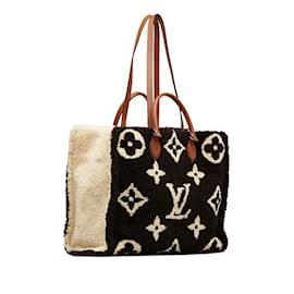 Louis Vuitton-Louis Vuitton Bolso tote de lona con monograma Teddy OnTheGo GM M55420 En muy buenas condiciones-Castaño