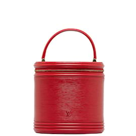 Louis Vuitton-Louis Vuitton Epi Cannes Kosmetikkoffer Leder Kosmetiktasche M48037 in guter Kondition-Rot