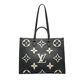 Louis Vuitton-Louis Vuitton Monogram Empreinte OnTheGo GM Bolso tote de cuero M45945 En muy buenas condiciones-Negro