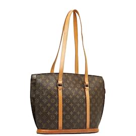 Louis Vuitton-Bolso tote de lona Babylone con monograma de Louis Vuitton M51102 en buen estado-Castaño