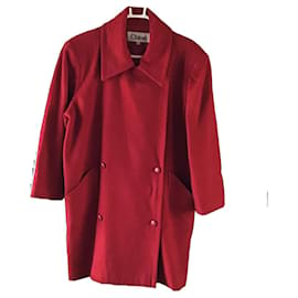Chloé-Coats, Outerwear-Red