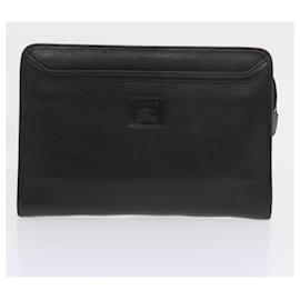Burberry-BURBERRY Nova Check Clutch Key Case Wallet Leather 3Set Black Auth ac2238-Black