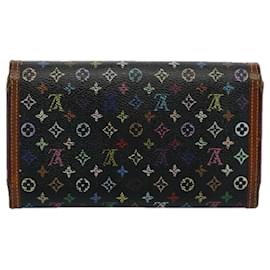 Louis Vuitton-LOUIS VUITTON Multicolor Portefeuille International Wallet M92658 LV Auth th4292-Black