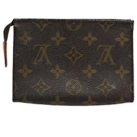 Louis Vuitton-Louis Vuitton Monogramm Poche Toilette 15 Beutel M.47546 LV Auth 59111-Monogramm