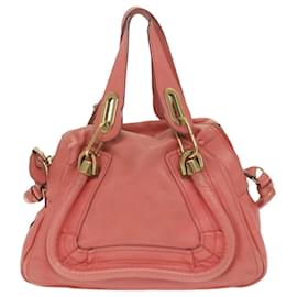 Chloé-Chloe Paraty Bolsa De Ombro Couro 2maneira Orange Auth bs9685-Laranja