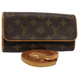 Louis Vuitton-LOUIS VUITTON Monogram Pochette Twin PM Shoulder Bag M51854 LV Auth bs9773-Monogram