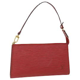 Louis Vuitton-Estuche para accesorios LOUIS VUITTON Epi Pochette Accessoires Rojo M52987 LV Auth ki3755-Roja