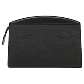 Louis Vuitton-LOUIS VUITTON Epi Trousse Crete Pochette Noir M48402 LV Auth e4304-Noir