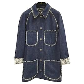 Chanel-Chanel 17A Gabrielle Coco Denim Jacket-Blue