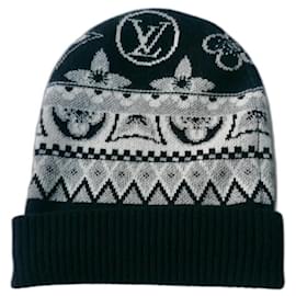 Louis Vuitton-LOUIS VUITTON Winter Hat new TU-Black