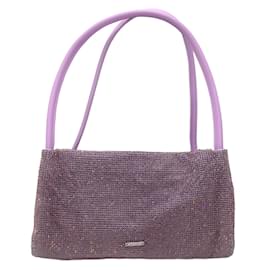 Autre Marque-Staud Lilac Crystal Embellished Penny Shoulder Bag-Purple