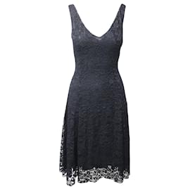 Ralph Lauren-Ralph Lauren Lace A-Line Dress in Black Polyester-Black
