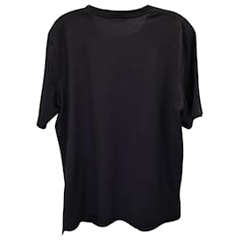 Saint Laurent-T-shirt Saint Laurent con stampa palme in cotone nero-Nero