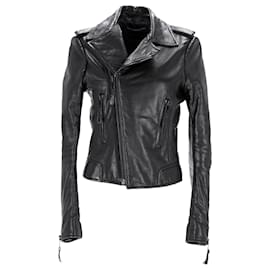 Balenciaga-Balenciaga Biker Jacket in Black Leather -Black