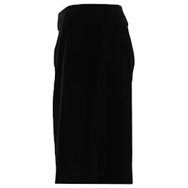 Alexander Mcqueen-Alexander McQueen A-Line Skirt in Black Cotton-Black