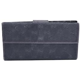 Gucci-Gucci Continental Wallet in Black GG Canvas-Other