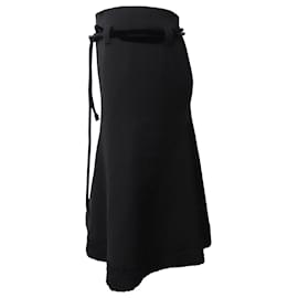 Emporio Armani-Falda con cinturón de invierno Emporio Armani en lana negra-Negro