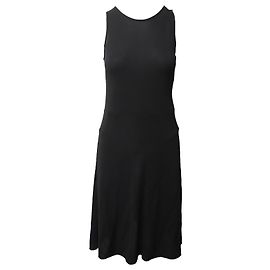 Vestido Jil Sander Navy sem mangas de comprimento médio em jersey preto Preto