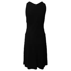 Jil Sander-Jil Sander Navy Sleeveless Mid Length Dress in Black Jersey-Black