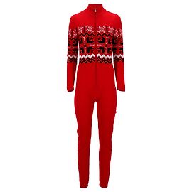 Perfect Moment One-Piece Ski Jumpsuit in Red Wool Red