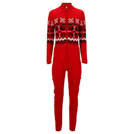 Autre Marque-Perfect Moment One-Piece Ski Jumpsuit in Red Wool-Red
