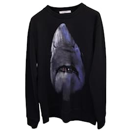 Givenchy-Felpa Givenchy con stampa squalo in cotone nero-Nero