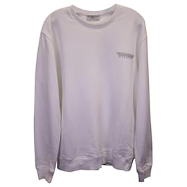 Givenchy-Givenchy Logo Crewneck Sweatshirt in White Cotton-White