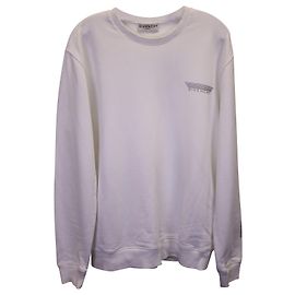 Sudadera con cuello redondo y logo de Givenchy en algodón blanco Blanco