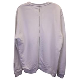 Givenchy-Givenchy Logo Crewneck Sweatshirt in White Cotton-White
