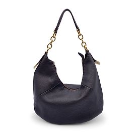 Fendi Bolsa de ombro Hobo com corrente de couro marrom Selleria Marrom