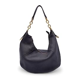 Fendi-Selleria Brown Leather Chain Hobo Shoulder Bag Tote-Brown