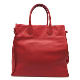Balenciaga-Leather Padlock All Afternoon Tote 293861-Red