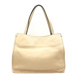 Gucci-Leather Horsebit Tote Bag 623694-White