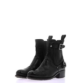 Dior-Botines DIOR T.UE 37 Cuero-Negro