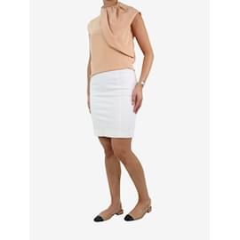 Fendi-White cotton pencil skirt - size UK 10-White