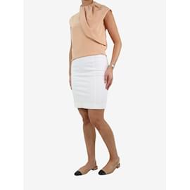 Fendi-Jupe crayon en coton blanc - taille UK 10-Blanc