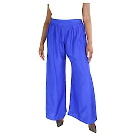Forte Forte-Blue wide-leg sheer silk trousers - size UK 14-Blue