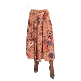 Ulla Johnson-Orange printed skirt - size UK 12-Orange
